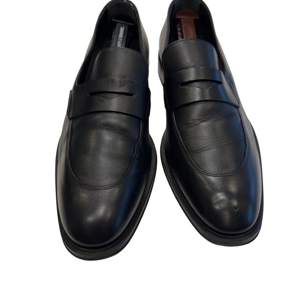 Boss Black Leather Penny Loafers main image 10